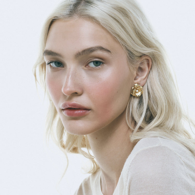 Golden Flower Earrings | S