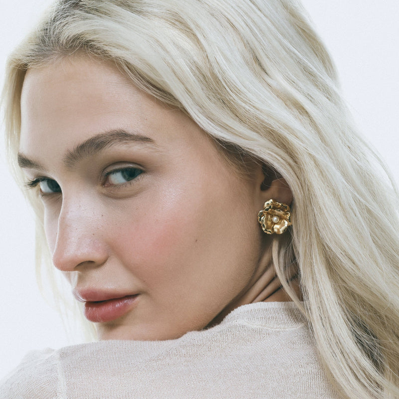 Golden Flower Earrings | S