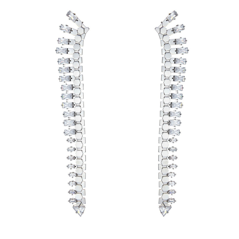 Snake Skin Crystal Earrings