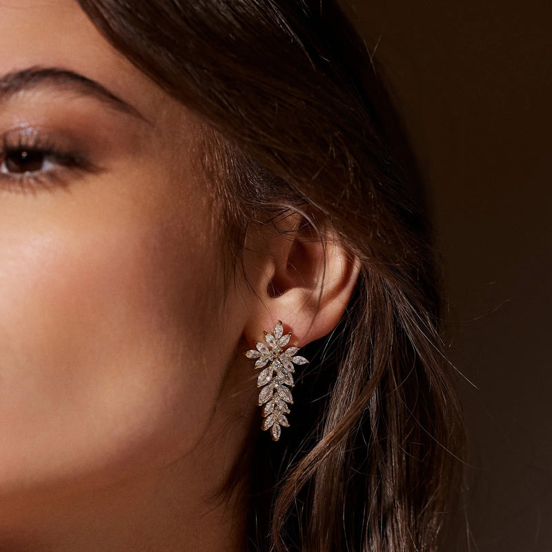 Crystal Cascading Earrings | M